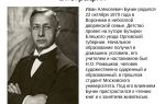Краткая биография бунин