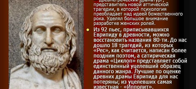 Сочинения об авторе еврипид