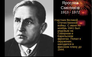 Краткая биография смеляков