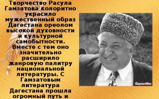 Сочинения об авторе гамзатов