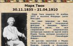 Краткая биография твен