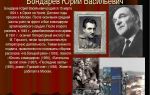 Краткая биография бондарев