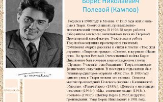 Краткая биография полевой