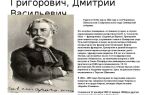 Краткая биография григорович