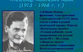 Сочинения об авторе яшин