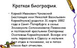 Краткая биография чуковская