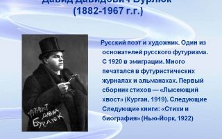 Краткая биография бурлюк