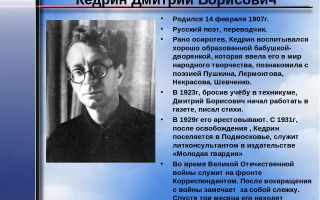 Краткая биография кедрин