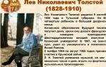 Краткая биография толстой л. н.