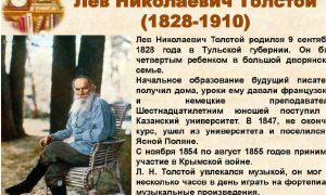 Краткая биография толстой л. н.