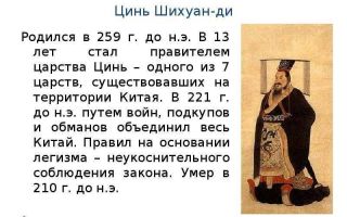 Краткая биография цинь
