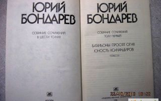 Сочинения об авторе бондарев