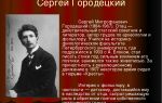 Краткая биография городецкий