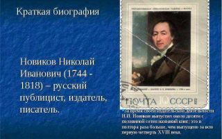 Краткая биография новиков