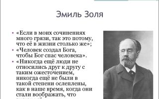 Краткая биография золя