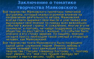 Сочинения об авторе маяковский