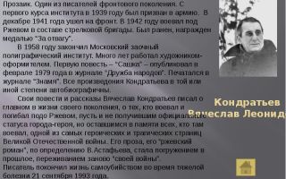 Сочинения об авторе кондратьев