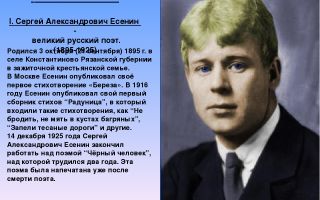Сочинения об авторе есенин