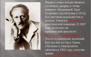 Краткая биография осоргин