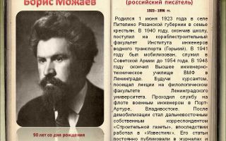 Краткая биография можаев