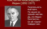 Краткая биография федин