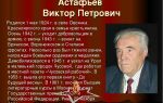 Краткая биография астафьев