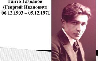 Краткая биография газданов