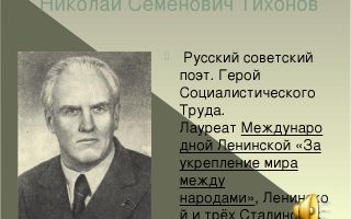Краткая биография тихонов