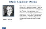 Краткая биография олеша