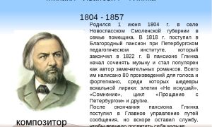 Краткая биография глинка