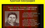 Краткая биография барто