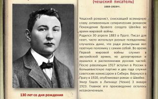 Краткая биография гашека
