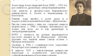 Краткая биография блок