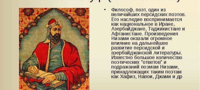 Краткая биография низами