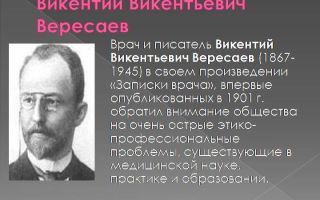 Краткая биография вересаев