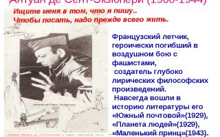 Сочинения об авторе сент-экзюпери